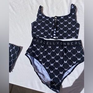 Marcell Von Berlin Black and White Bikini Set